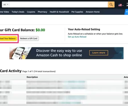 Payment Method Making a Purchase with Your VISA Gift Card on Amazon